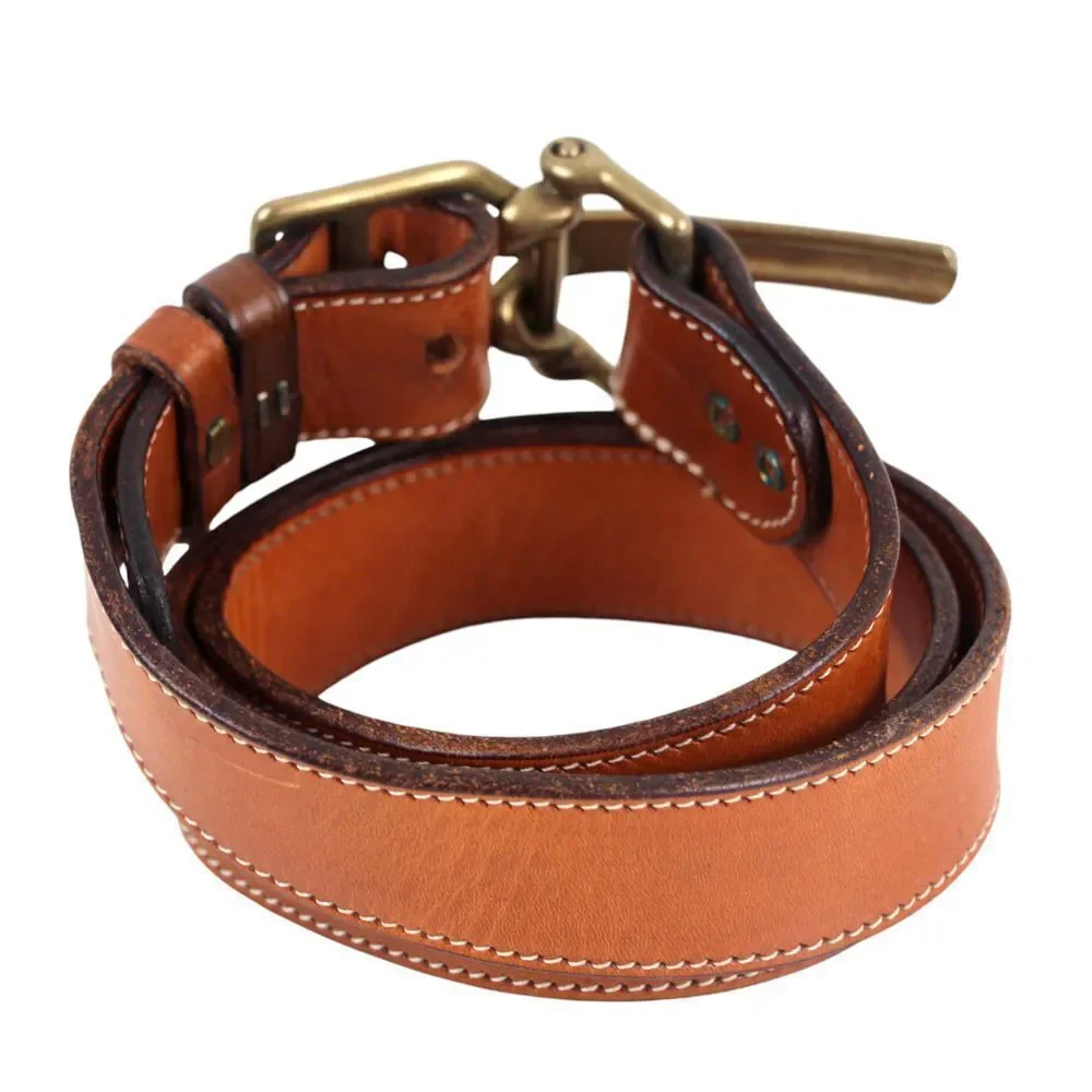 DKNY BROWN GENUINE LEATHER 1 1/8